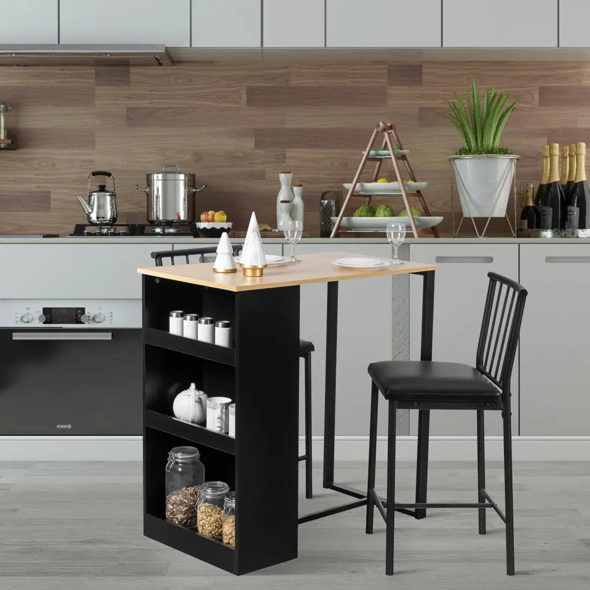 3 Piece Counter Height Pub Dining Set by DirectDeals
