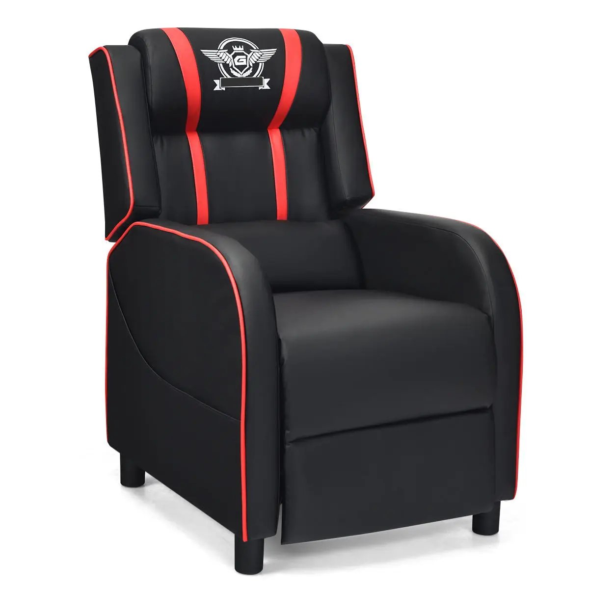 Massage Racing Gaming Single Recliner Chair by DirectDeals