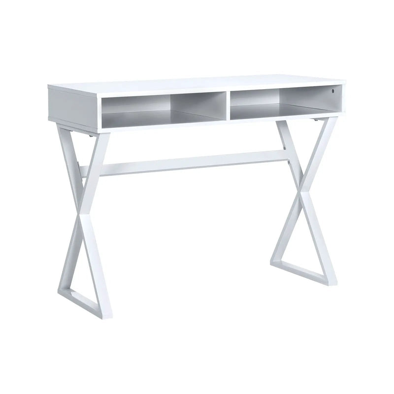 Modern Computer Desk Makeup Vanity Table with 2 Storage Compartments by DirectDeals