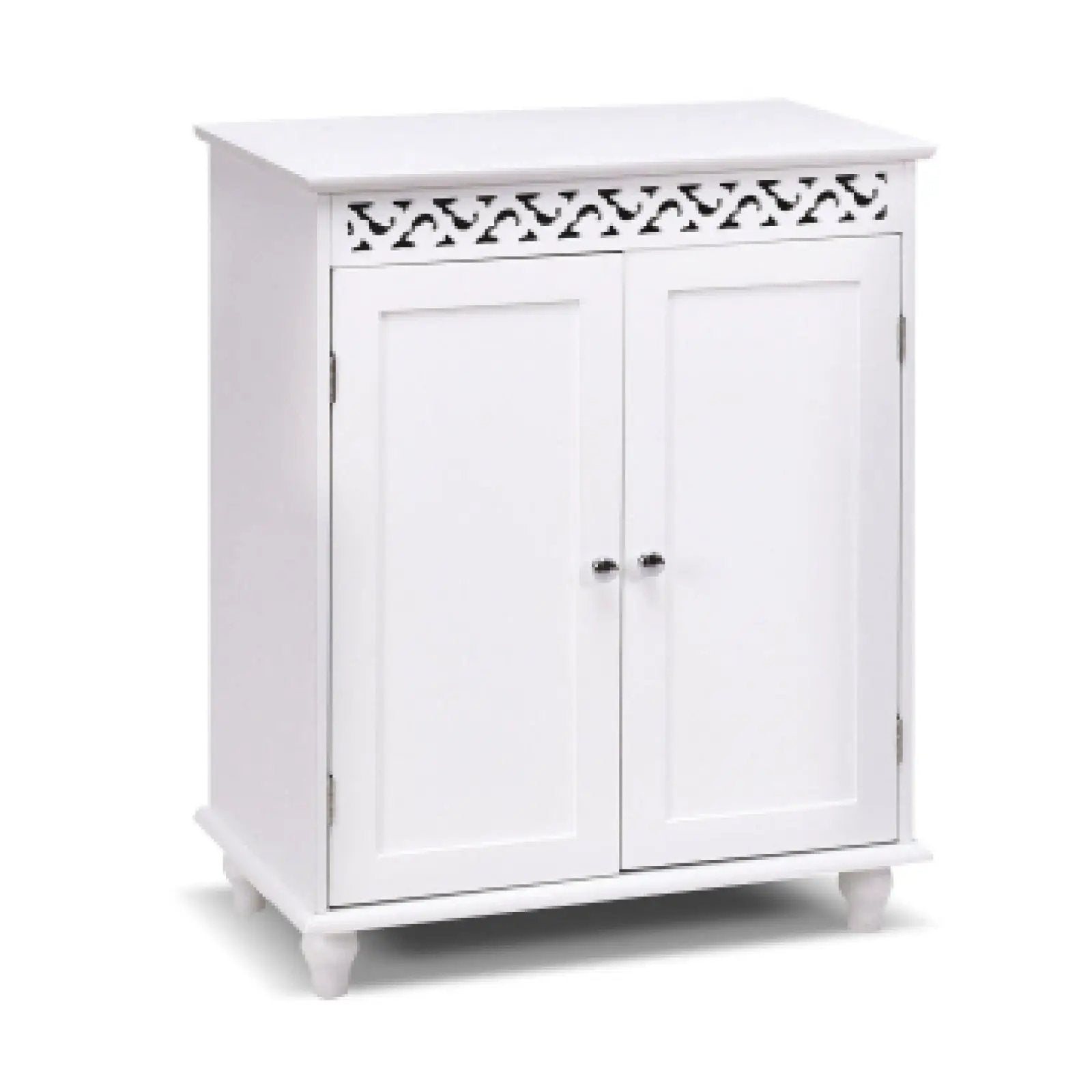 White Wooden 2-Door Storage Cabinet Cupboard by DirectDeals