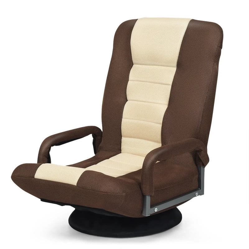 360-Degree Swivel Gaming Floor Chair with Foldable Adjustable Backrest by DirectDeals