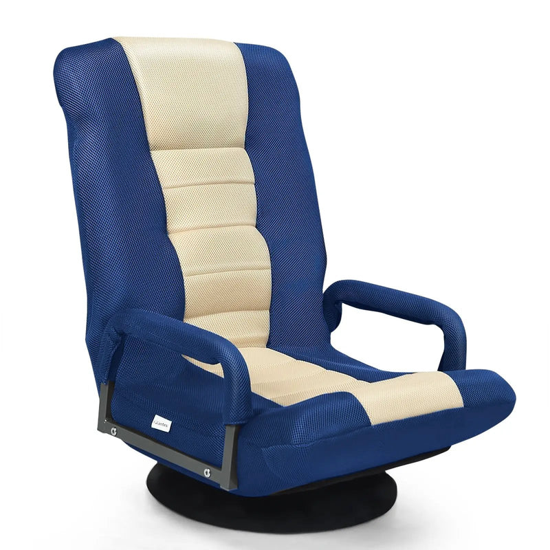 360-Degree Swivel Gaming Floor Chair with Foldable Adjustable Backrest by DirectDeals