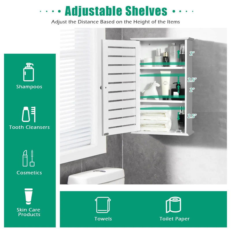 Wall Mount Medicine Cabinet Multifunction Storage Organizer by DirectDeals