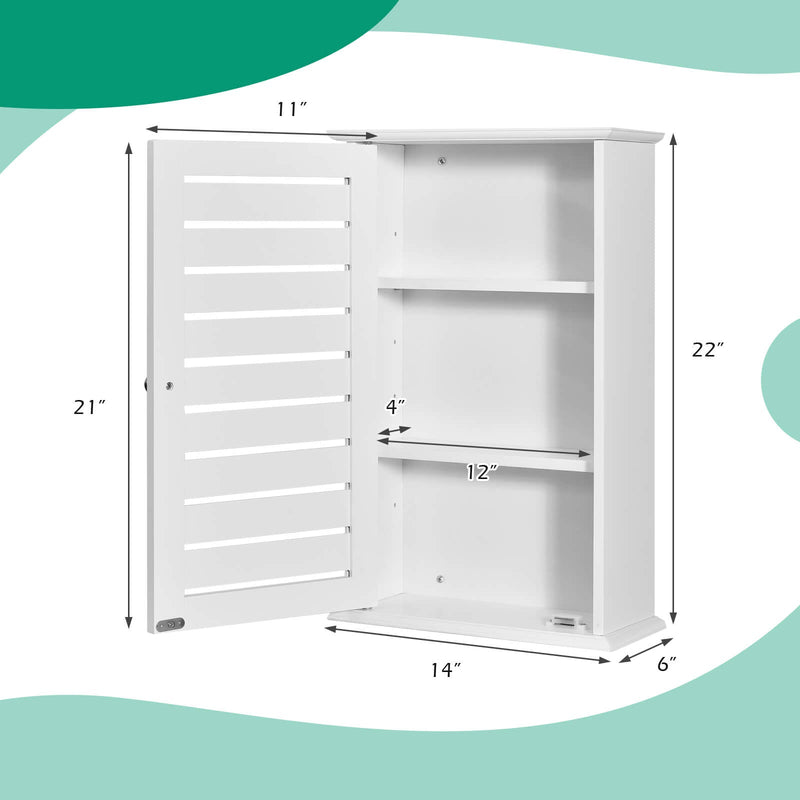 Wall Mount Medicine Cabinet Multifunction Storage Organizer by DirectDeals