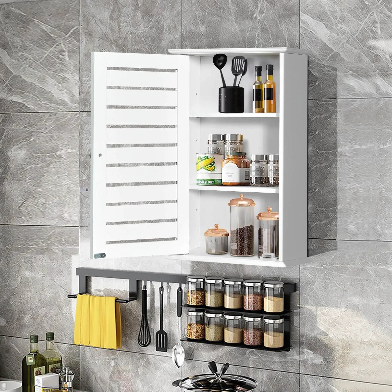 Wall Mount Medicine Cabinet Multifunction Storage Organizer by DirectDeals