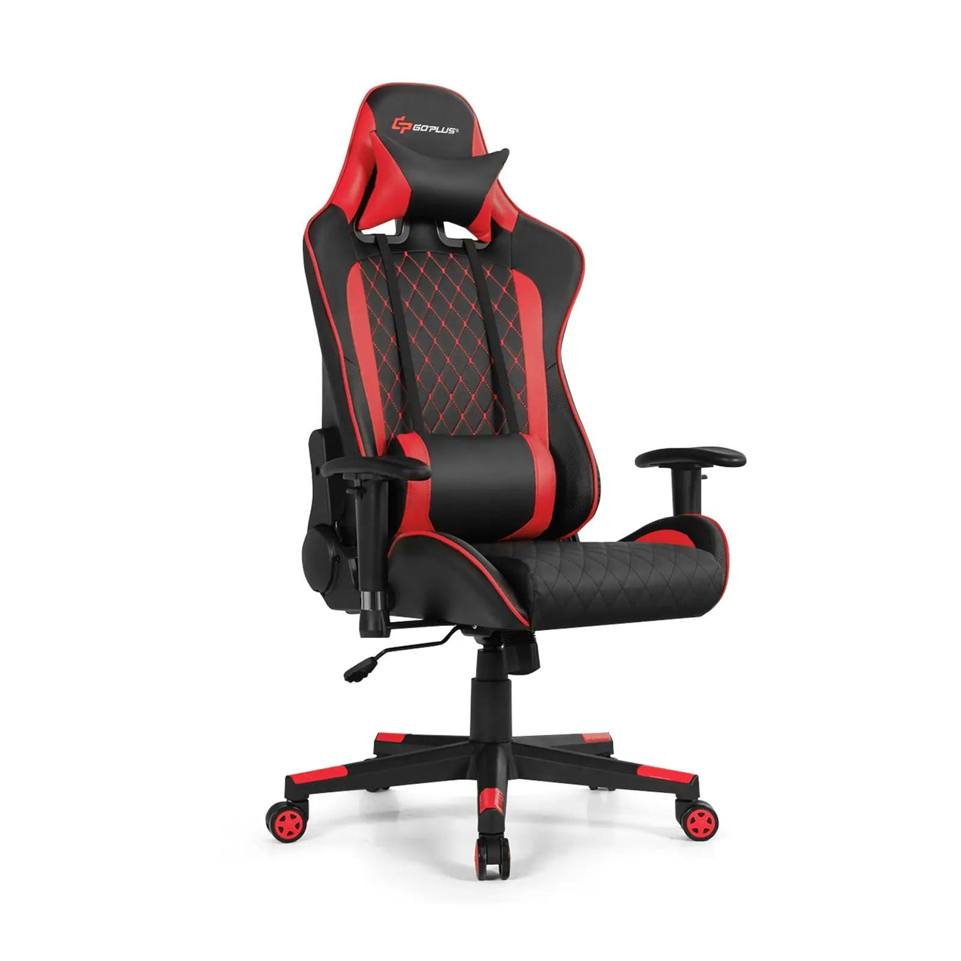 Massage Gaming Chair with Lumbar Support and Headrest by DirectDeals