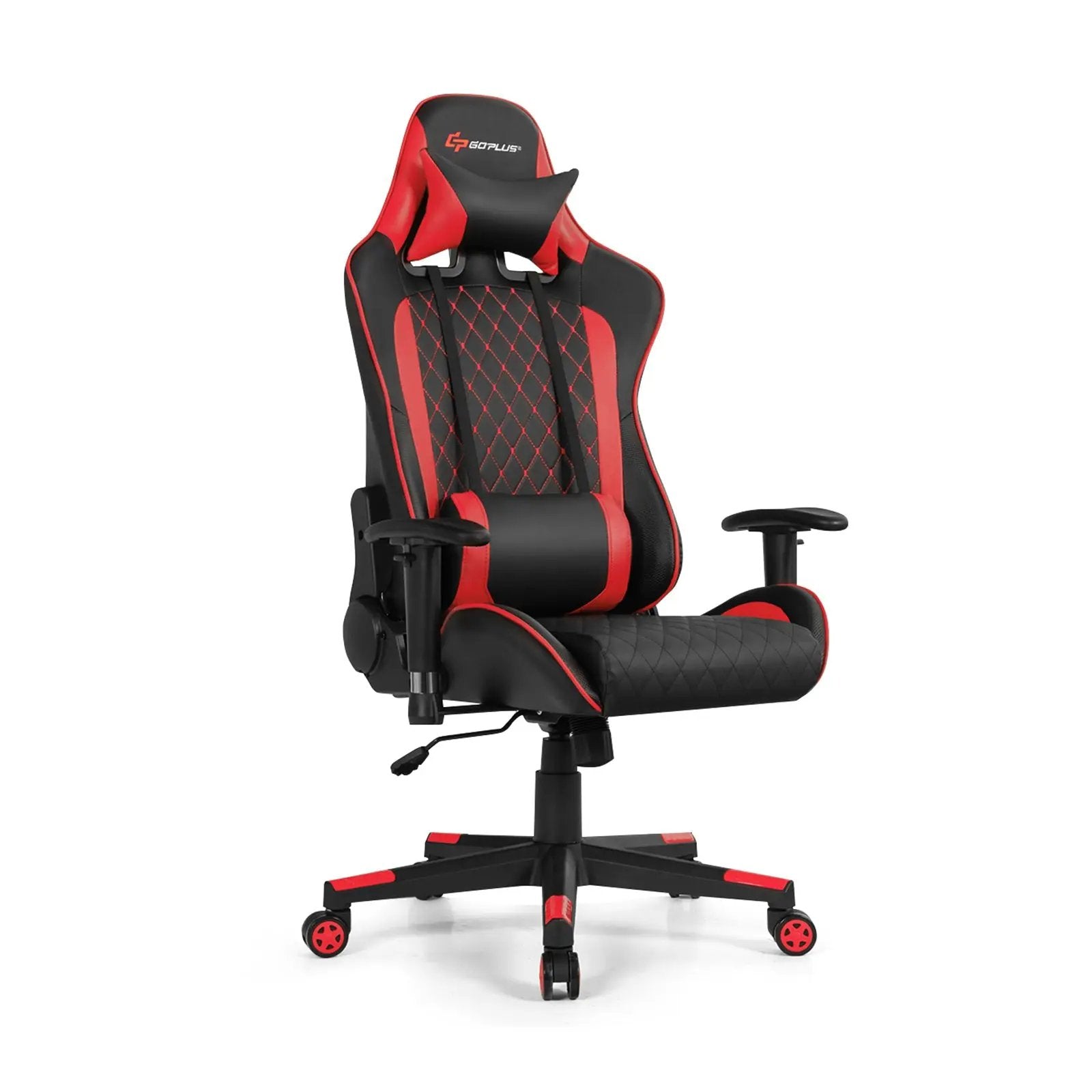 Massage Gaming Chair with Lumbar Support and Headrest by DirectDeals