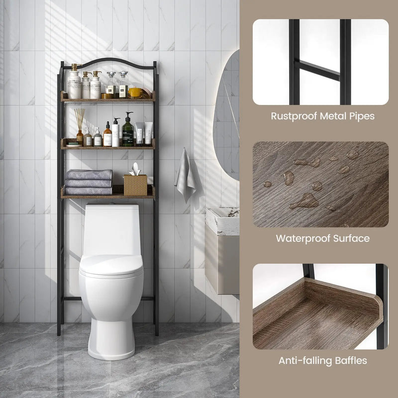 3-Tier Over-The-Toilet Bathroom Spacesaver Storage Rack by DirectDeals