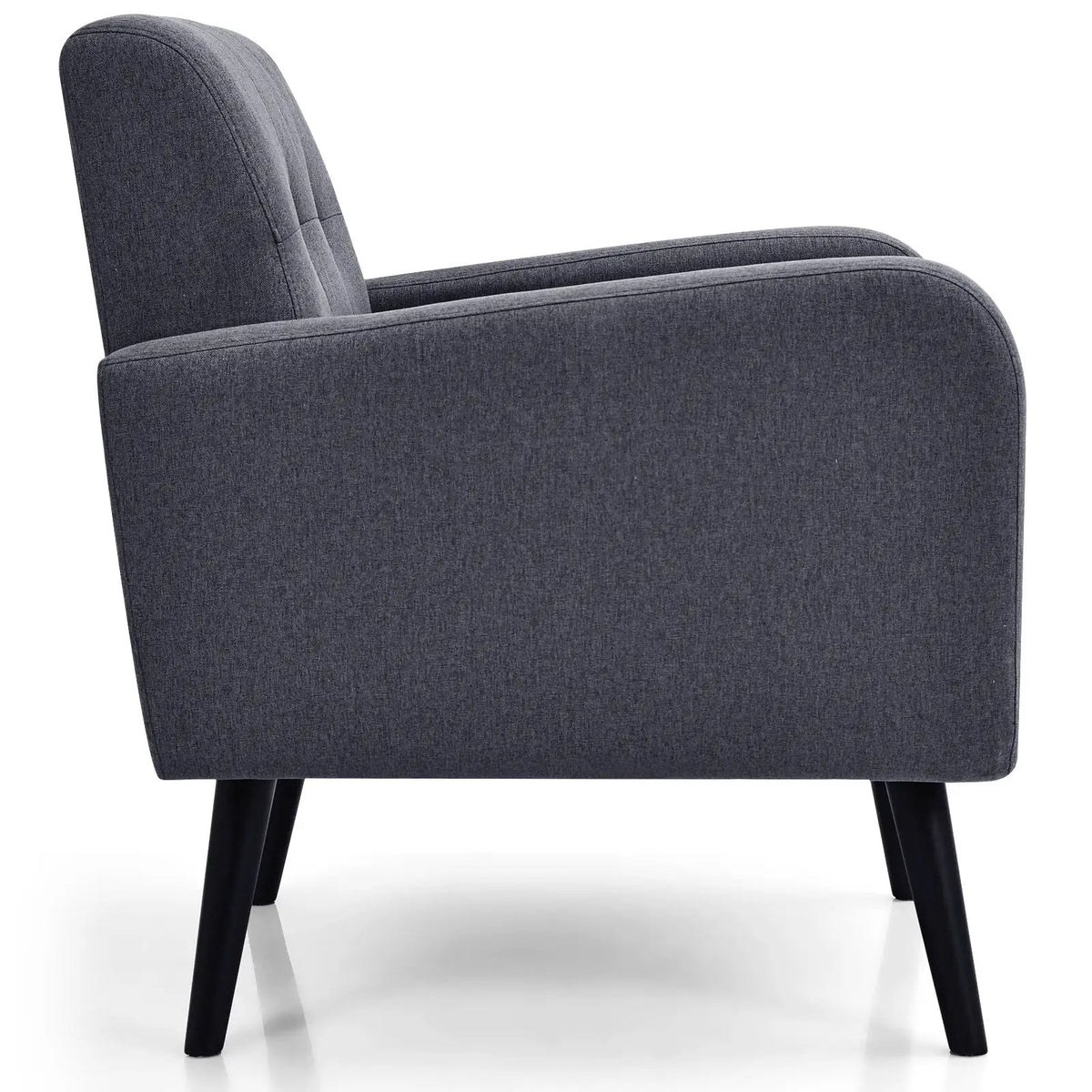 Modern Upholstered Comfy Accent Chair Single Sofa with Rubber Wood Legs by DirectDeals