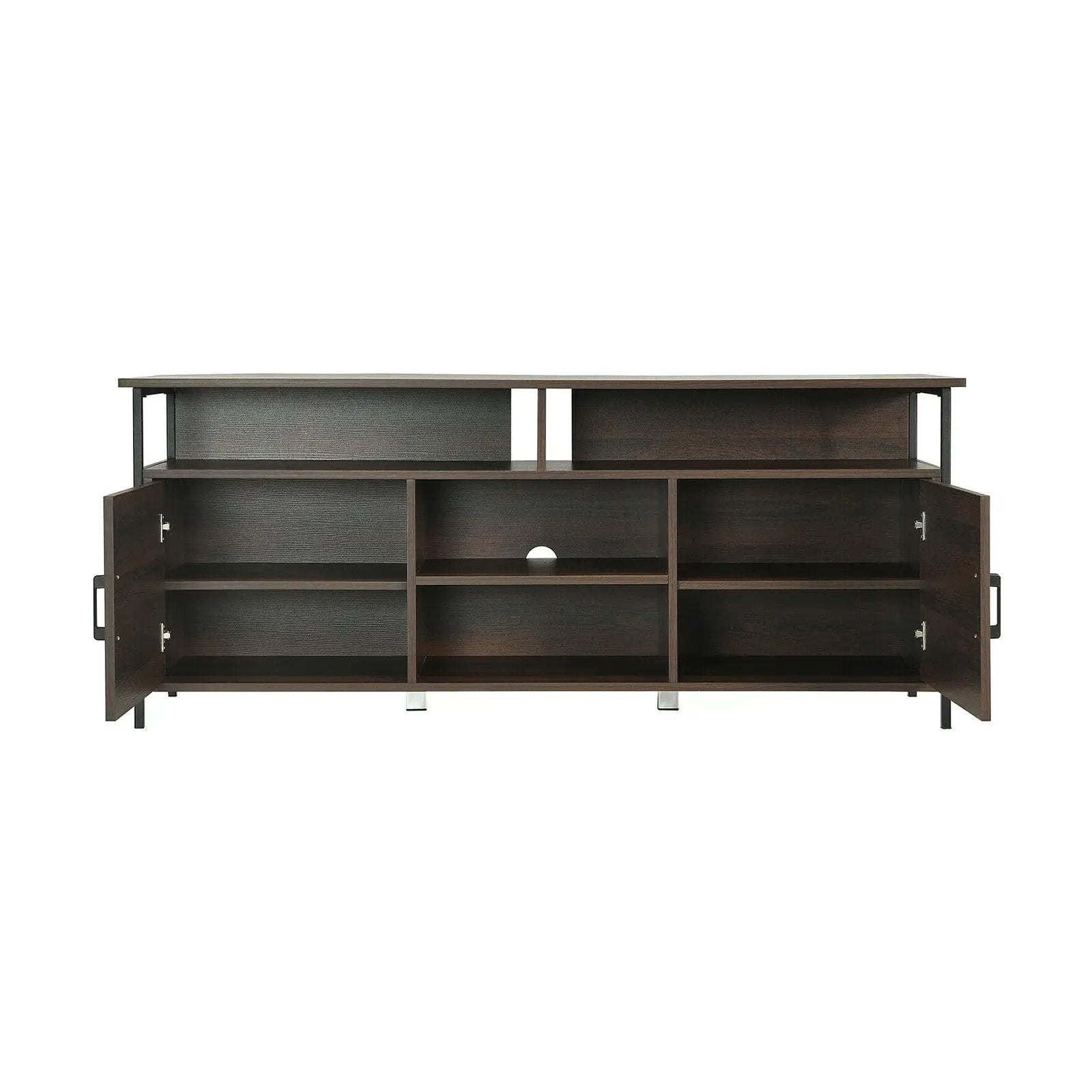 58 Inch Wood TV Stand Entertainment Media Center Console with Storage Cabinet by DirectDeals