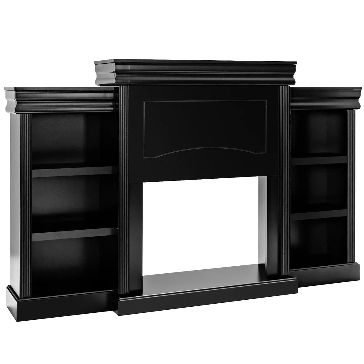 70 Inch Modern Fireplace Media Entertainment Center with Bookcase by DirectDeals