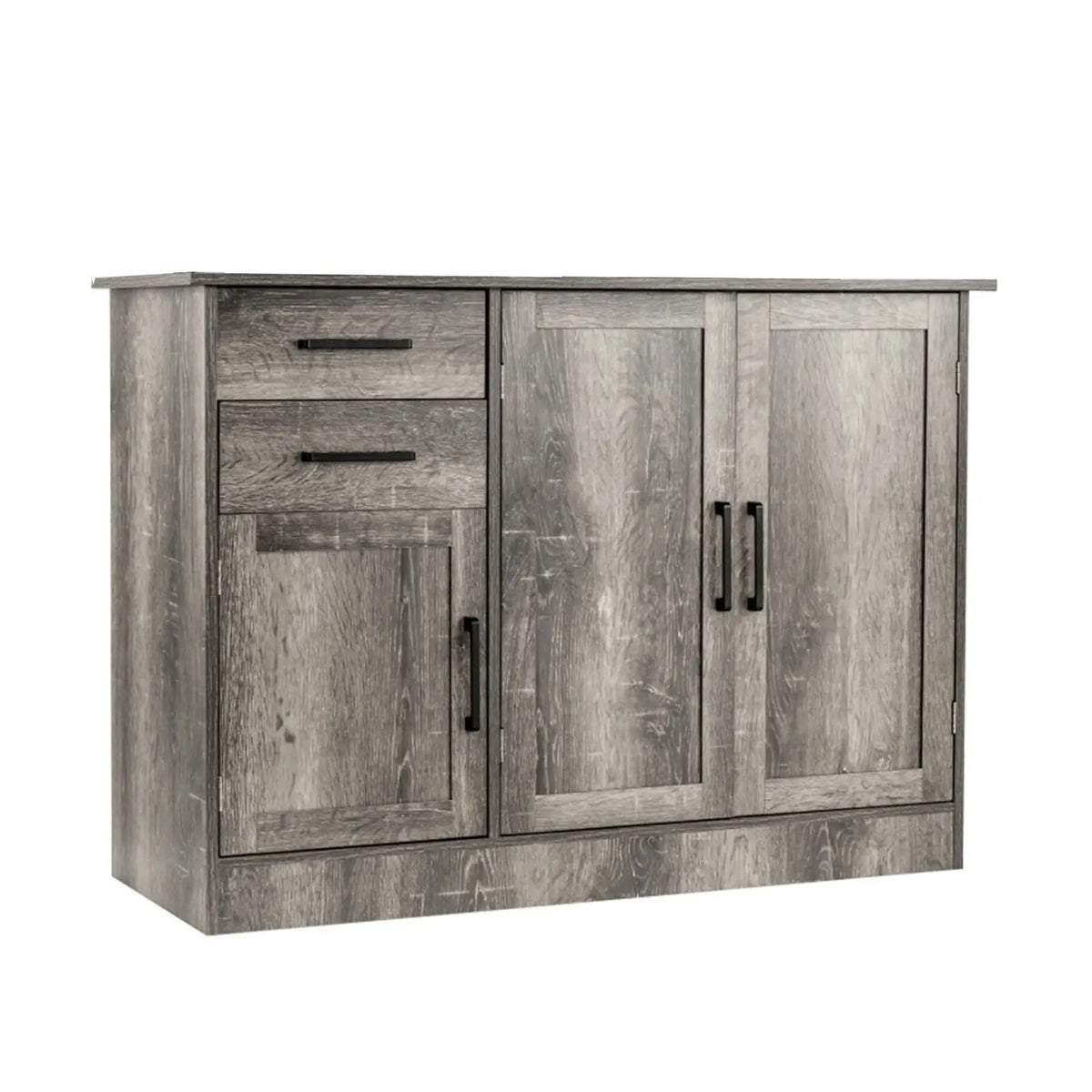 Buffet Storage Cabinet Kitchen Sideboard with 2 Drawers-Gray by DirectDeals