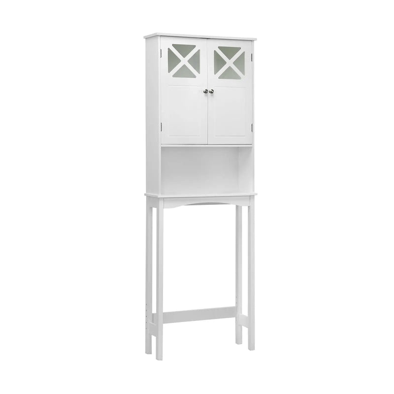 2-Door Over The Toilet Bathroom Storage Cabinet with Adjustable Shelf by DirectDeals