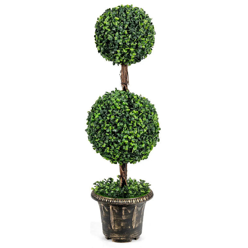 36 Inch Artificial Double Ball Tree Indoor and Outdoor UV Protection by DirectDeals