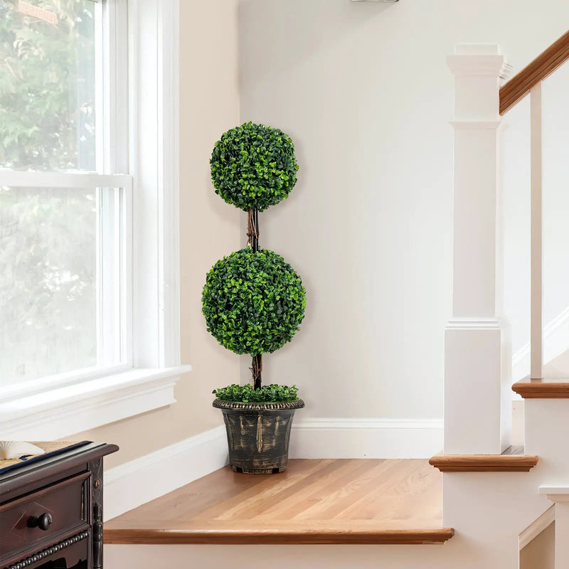 36 Inch Artificial Double Ball Tree Indoor and Outdoor UV Protection by DirectDeals