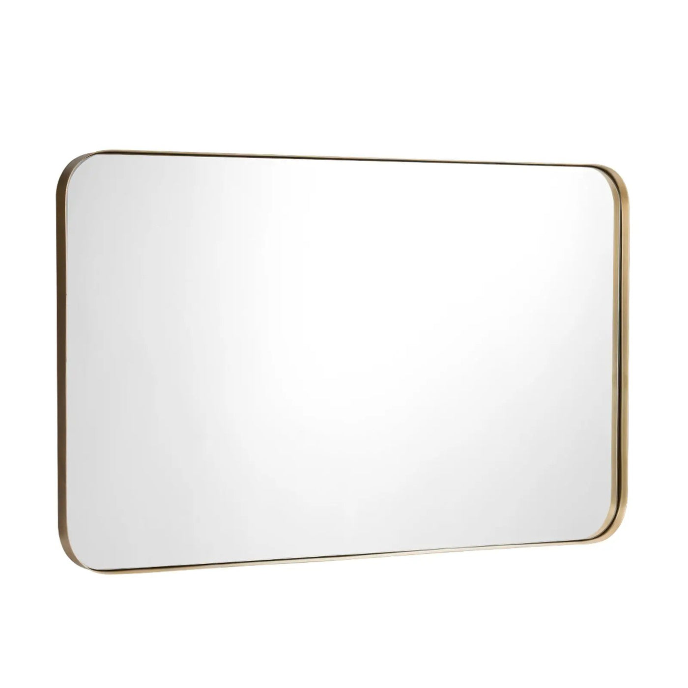 32 Inch x 20 Inch Metal Frame Wall-Mounted Rectangle Mirror by DirectDeals