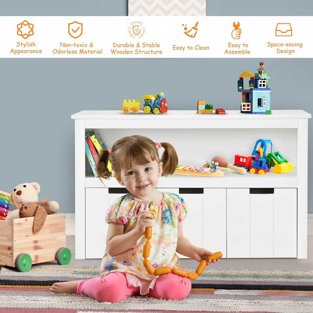 Kid Toy Storage Cabinet by DirectDeals