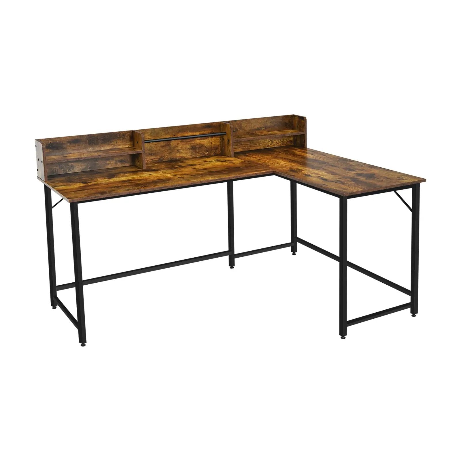 5.5 Inch L-shaped Computer Desk with Bookshelf by DirectDeals