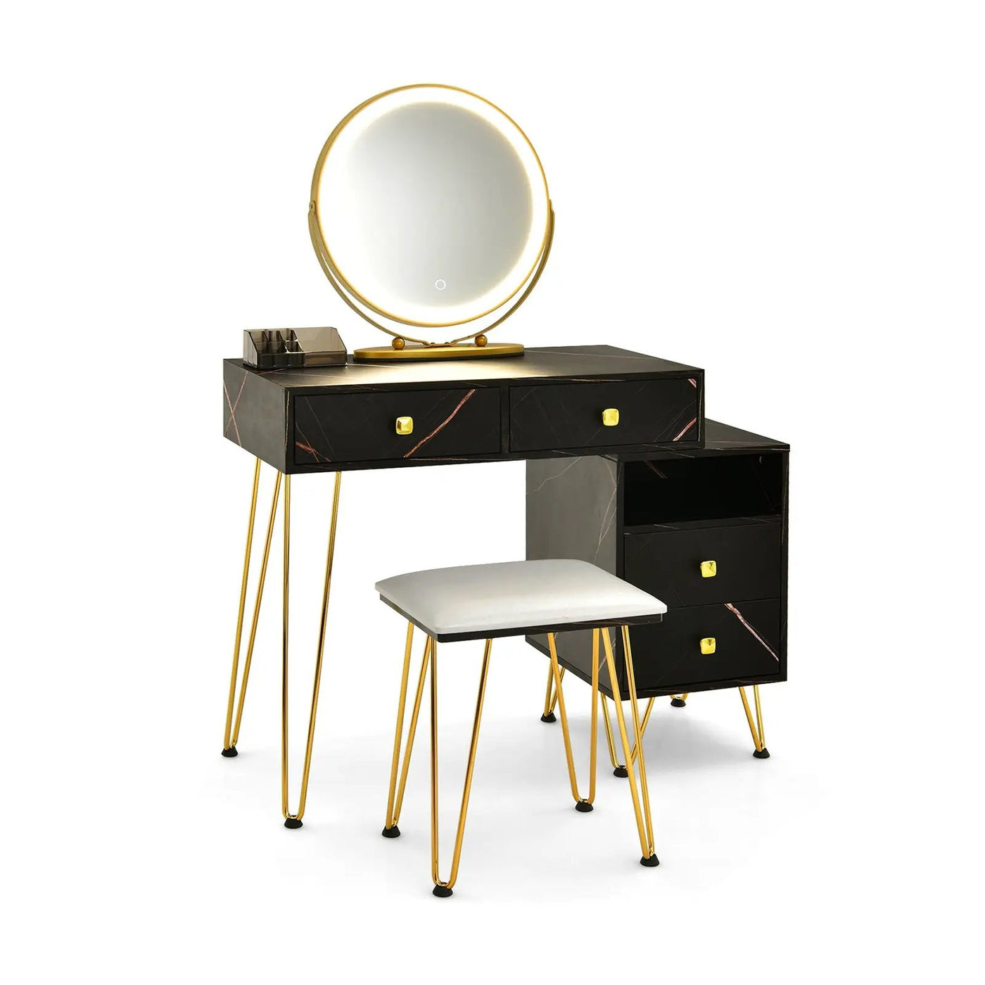 Modern Dressing Table with Storage Cabinet by DirectDeals