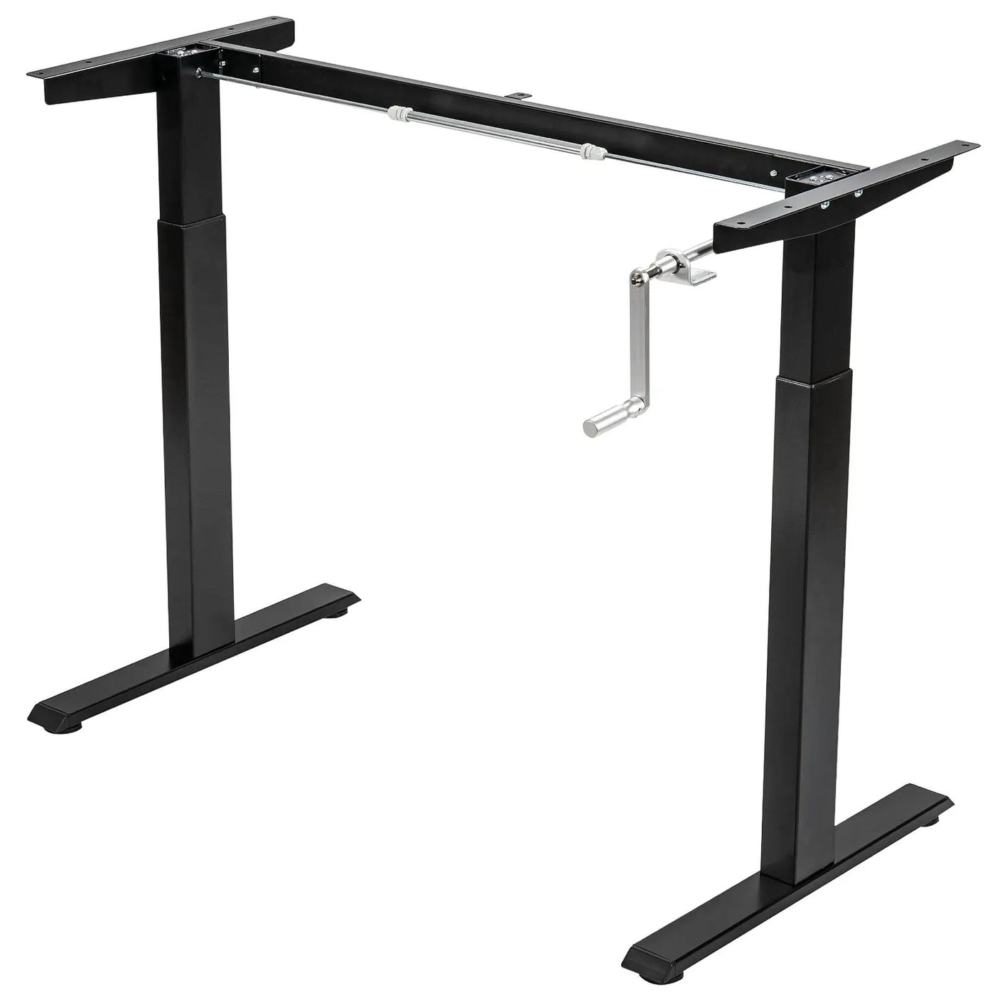 Hand Crank Sit to Stand Desk Frame Height Adjustable Standing Base-Gray by DirectDeals