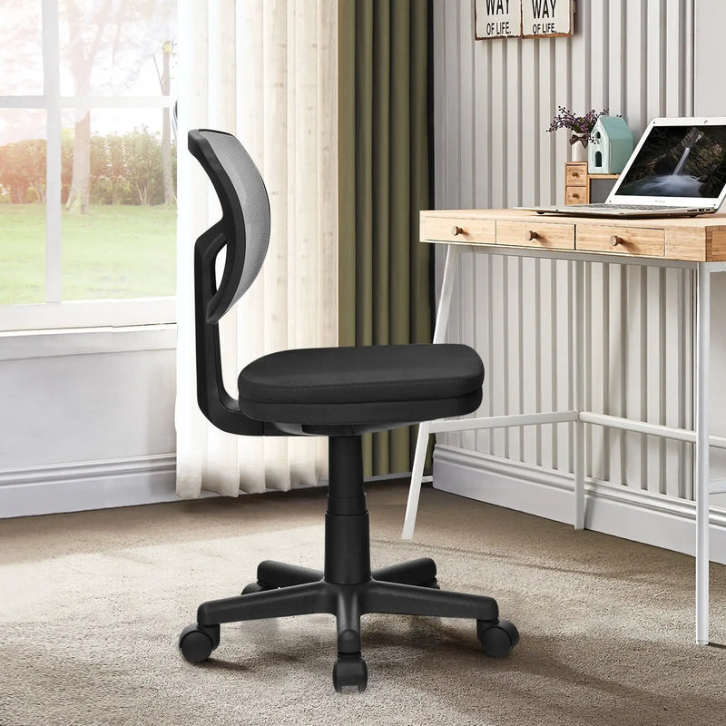 Armless Computer Chair with Height Adjustment and Breathable Mesh for Home Office by DirectDeals