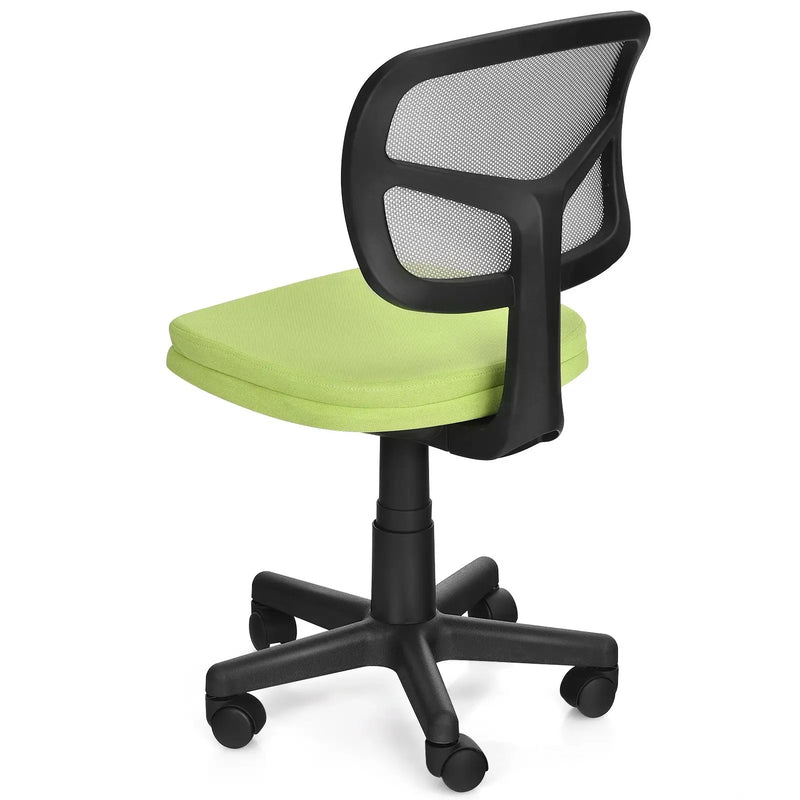 Armless Computer Chair with Height Adjustment and Breathable Mesh for Home Office by DirectDeals