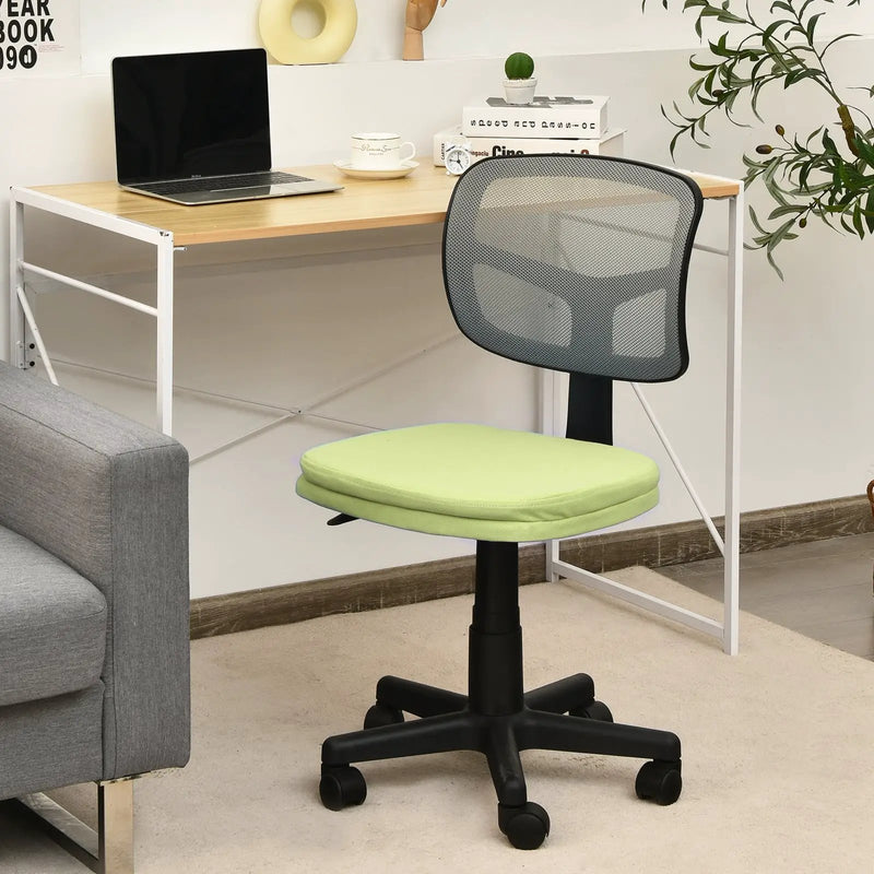 Armless Computer Chair with Height Adjustment and Breathable Mesh for Home Office by DirectDeals