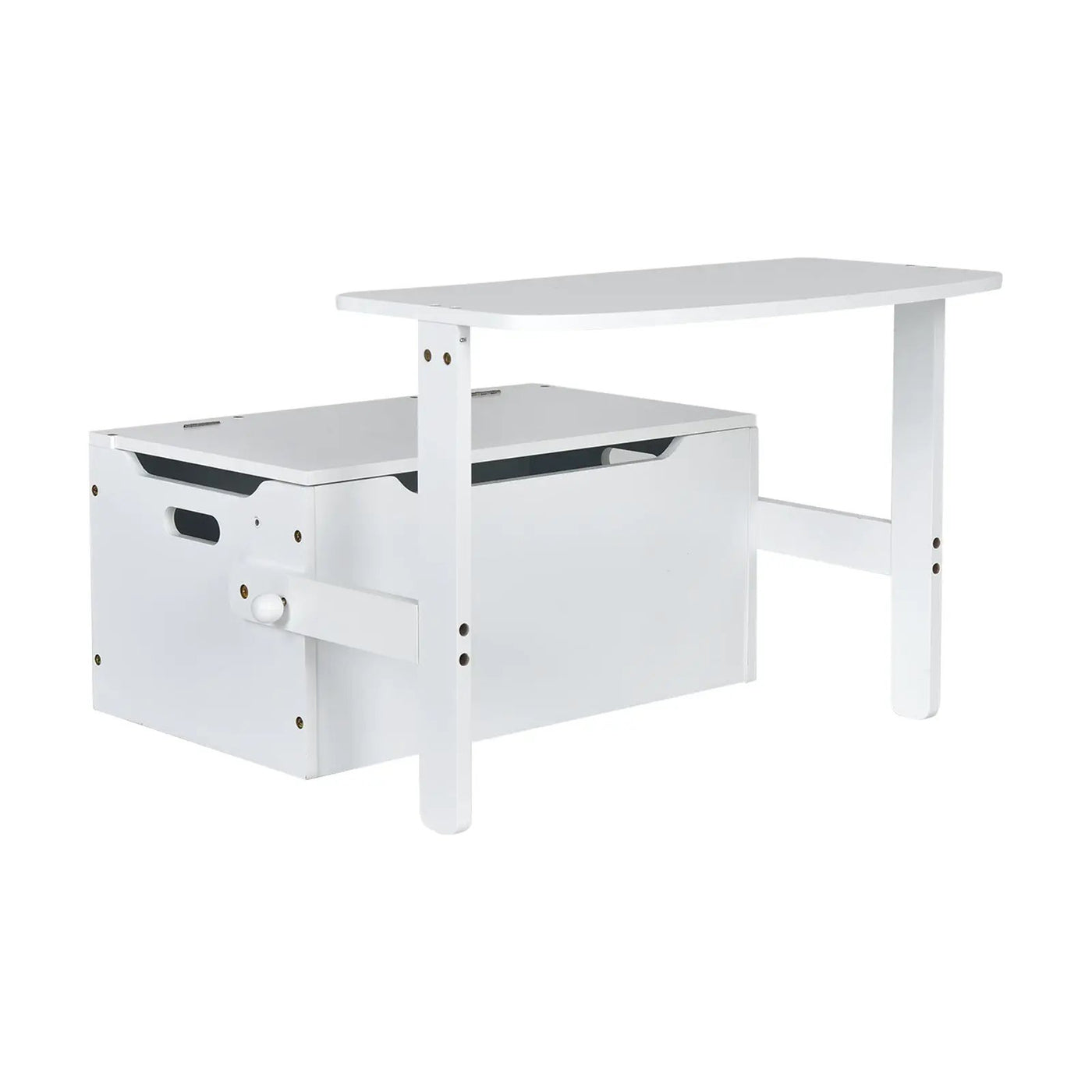 3-in-1 Kids Convertible Storage Bench Wood Activity Table and Chair Set by DirectDeals