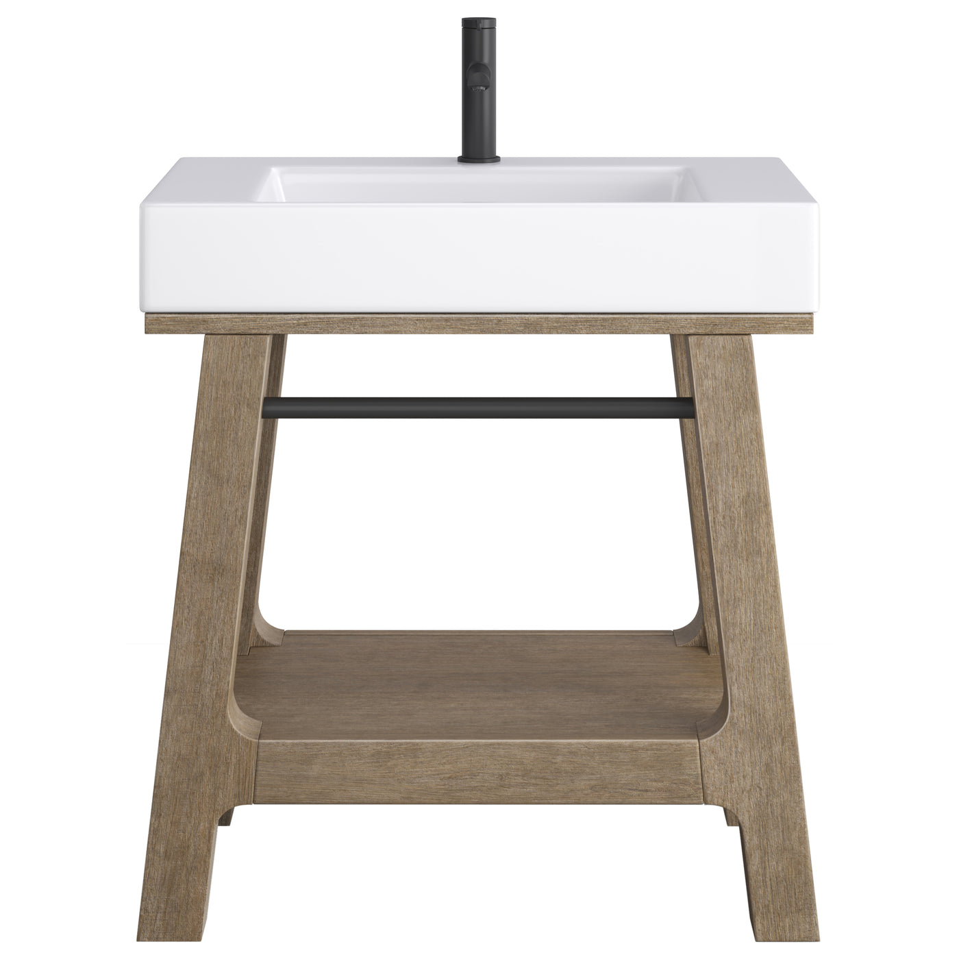 James Martin Auburn 31.5" Single Console Vanity, Weathered Timber by James Martin