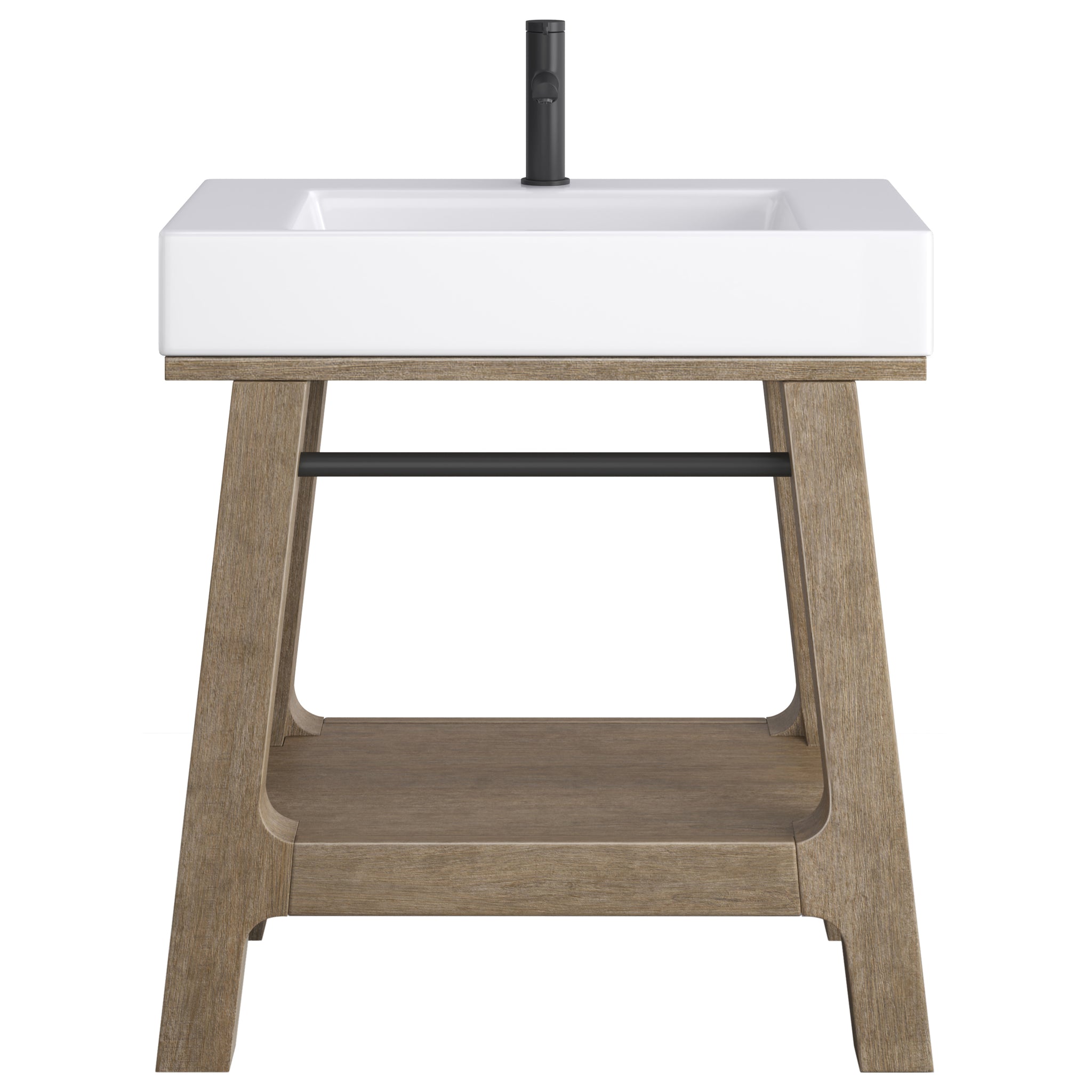 James Martin Auburn 31.5" Single Console Vanity, Weathered Timber by James Martin