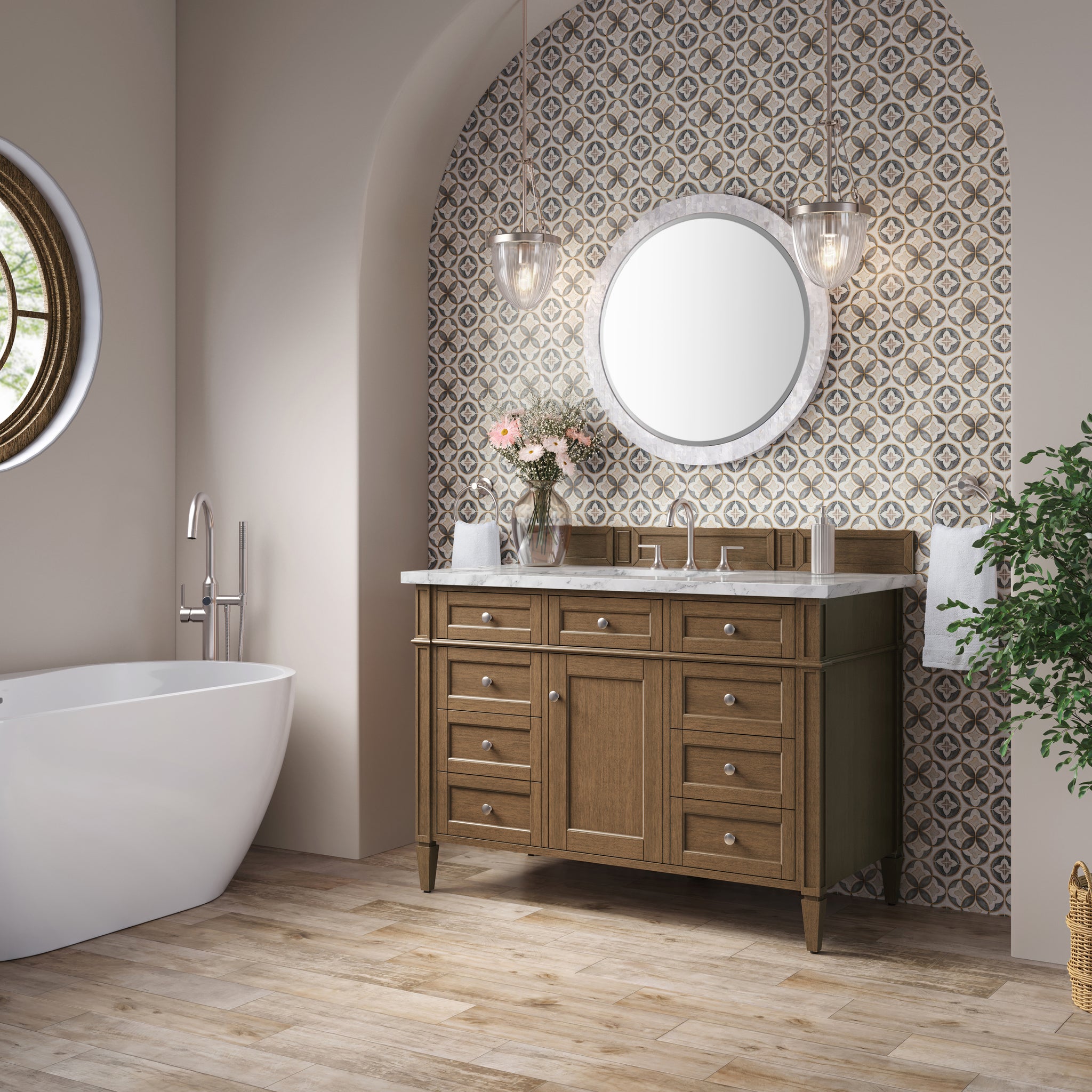 James Martin Brittany 48" Single Bathroom Vanity, Saddle Brown, view 38