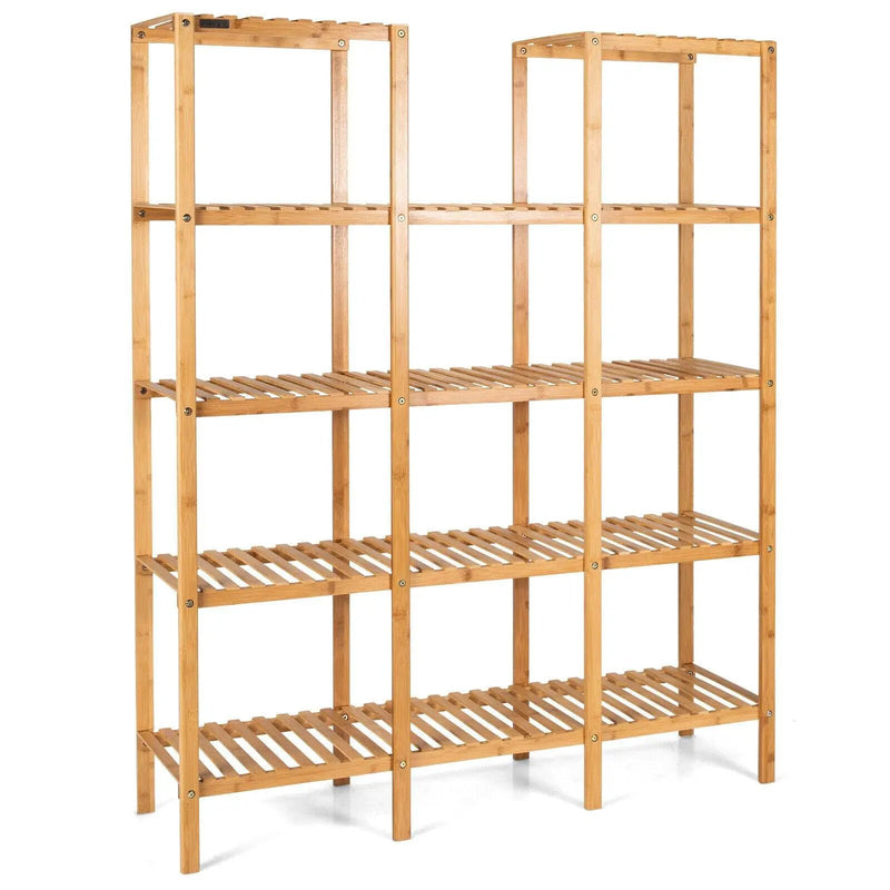 Multifunctional Bamboo Shelf Flower Plant Display Stand by DirectDeals