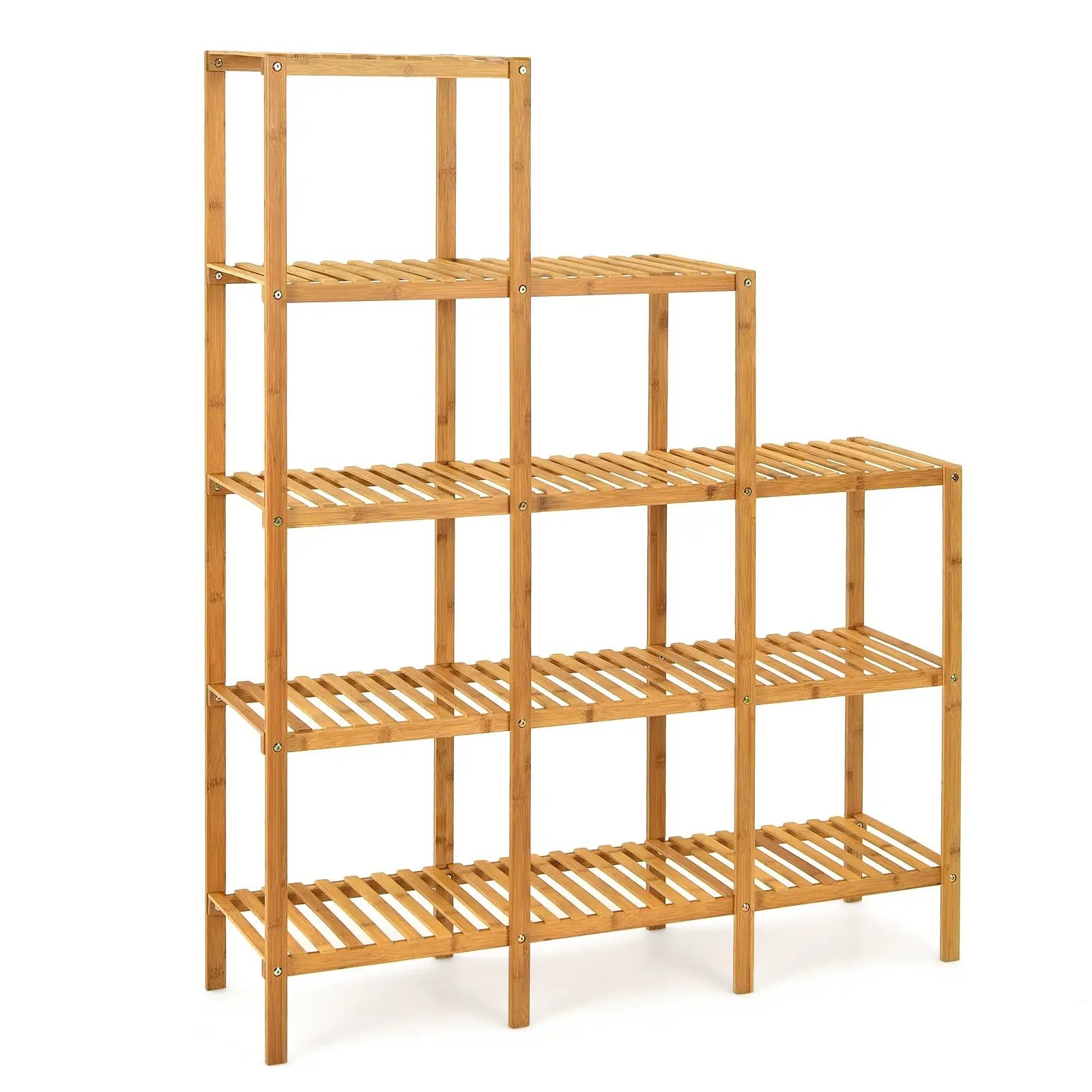 Multifunctional Bamboo Shelf Display Organizer by DirectDeals