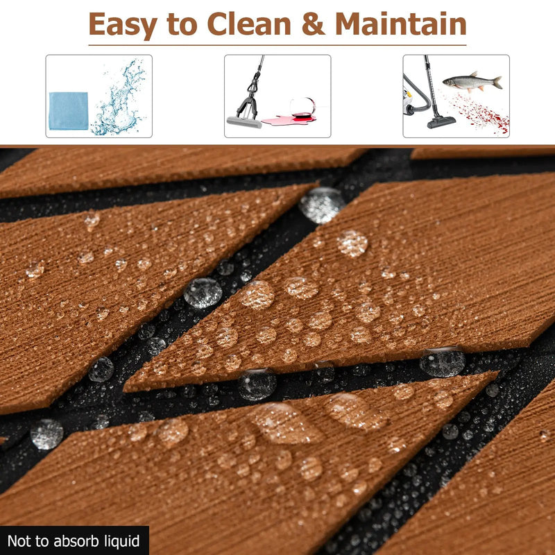 EVA Foam Boat Decking Sheet with Diamond Shape for Boat Surfboard-Brown by DirectDeals