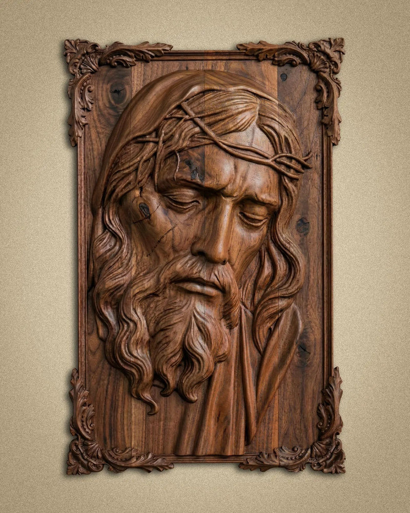 Hand-Carved Jesus Relief by Gizz
