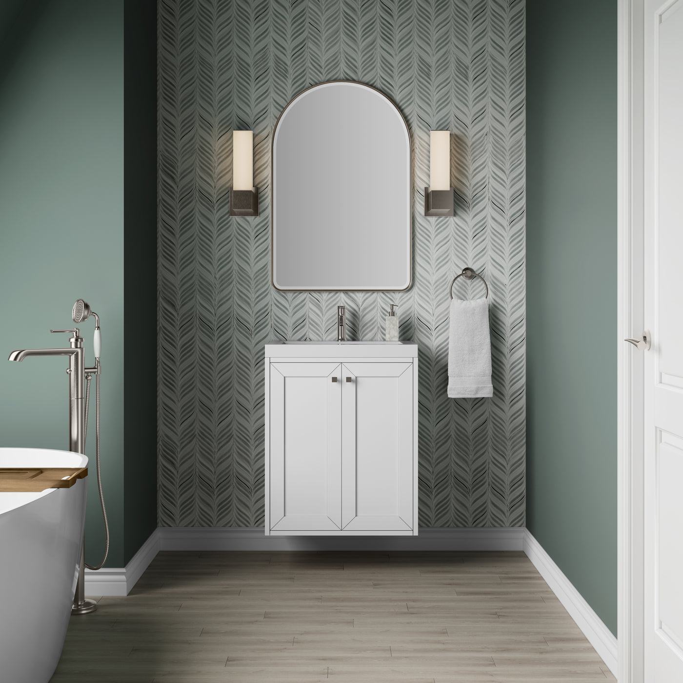 James Martin Chianti 24" Single Bathroom Vanity, Glossy White by James Martin