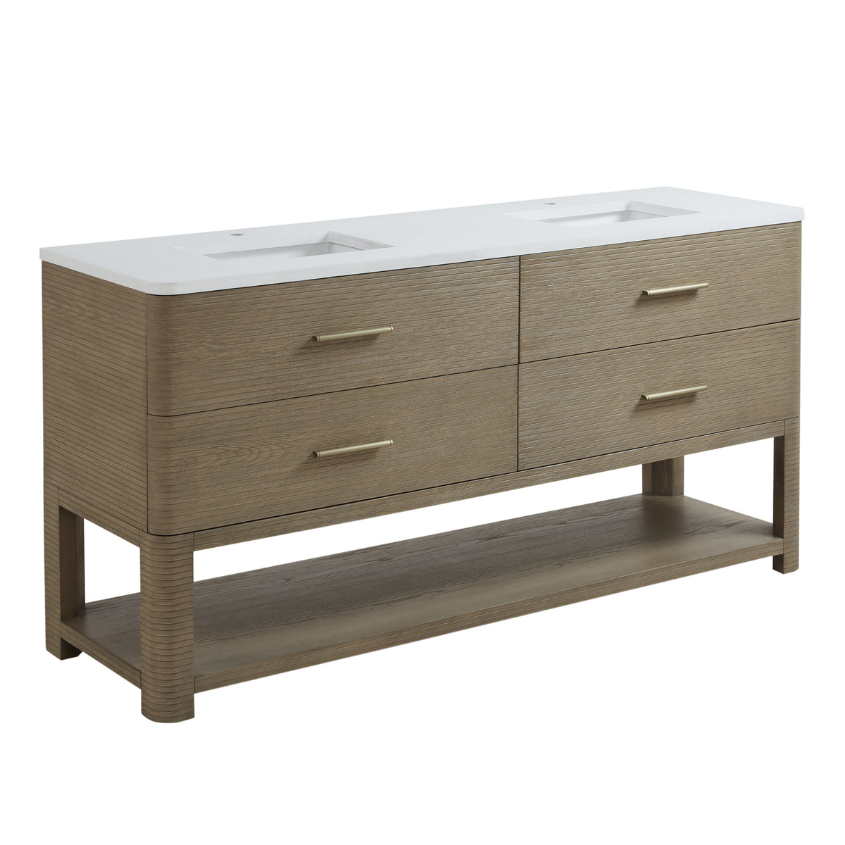 James Martin Lucian 72" Double Bathroom Vanity, Pebble Oak, view 29