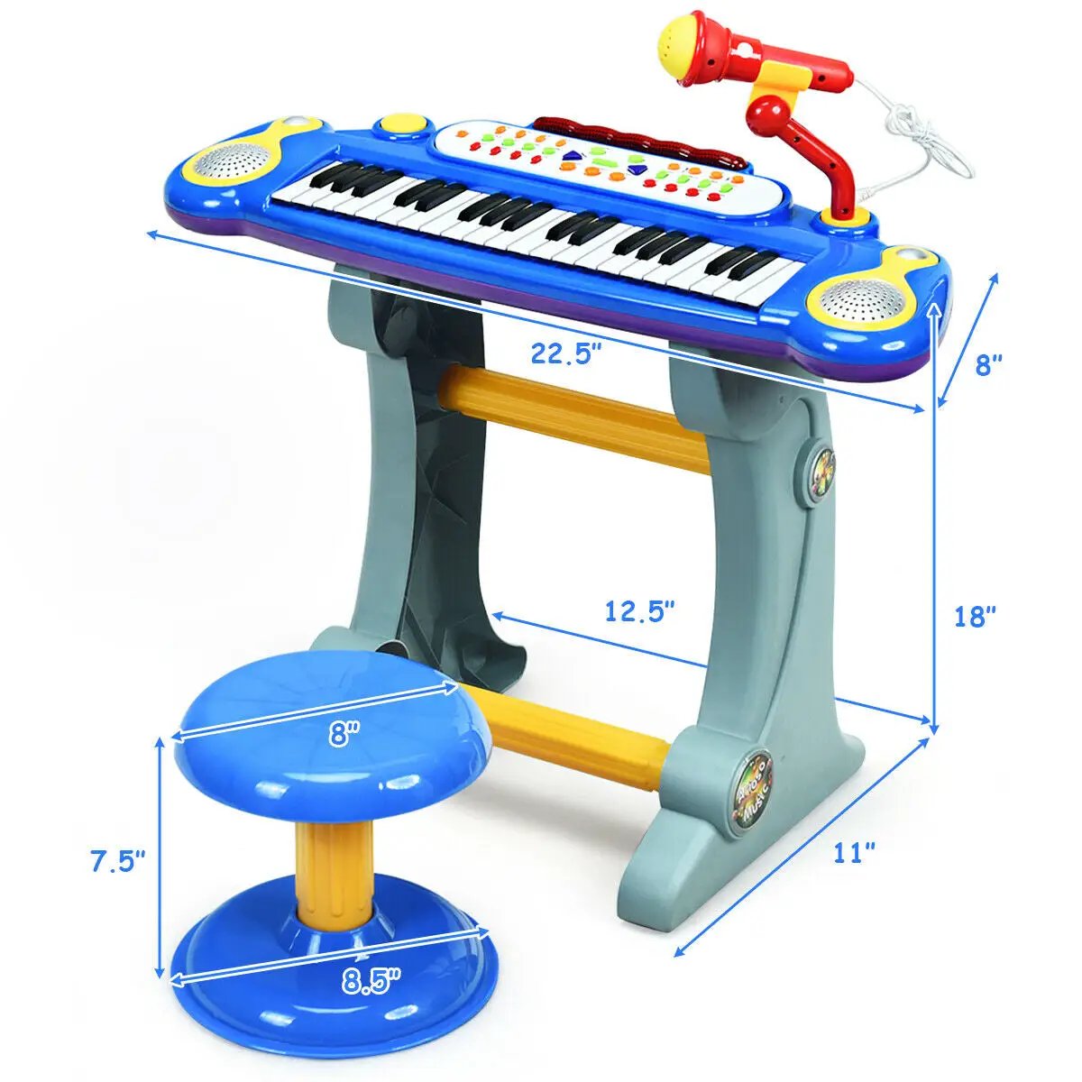 37 Key Electronic Keyboard Kids Toy Piano by DirectDeals