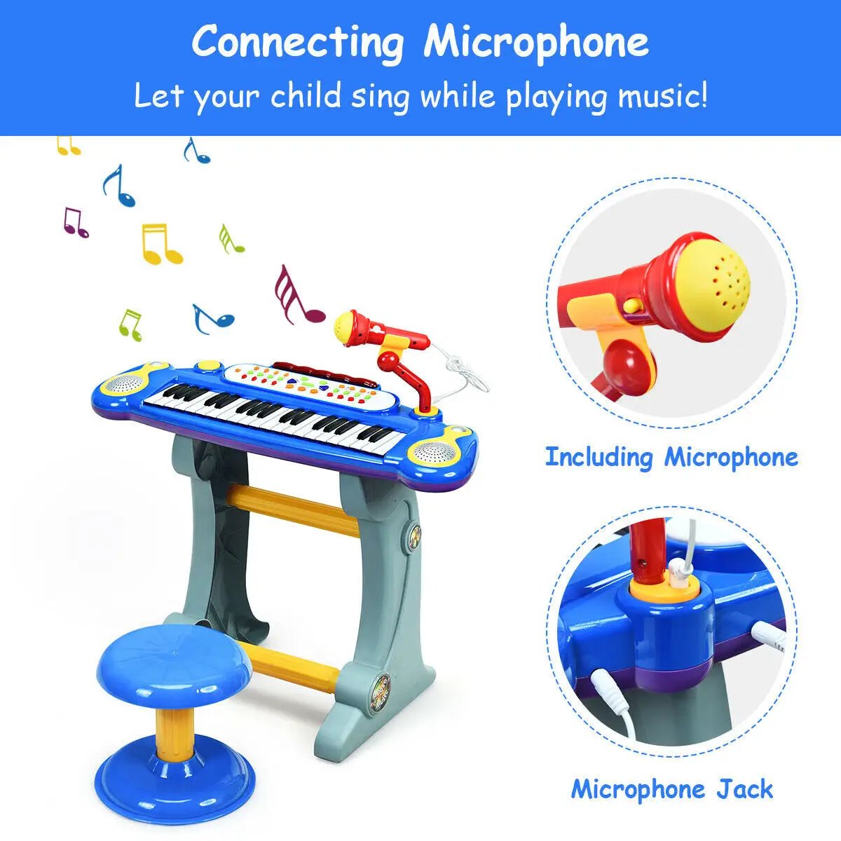37 Key Electronic Keyboard Kids Toy Piano by DirectDeals