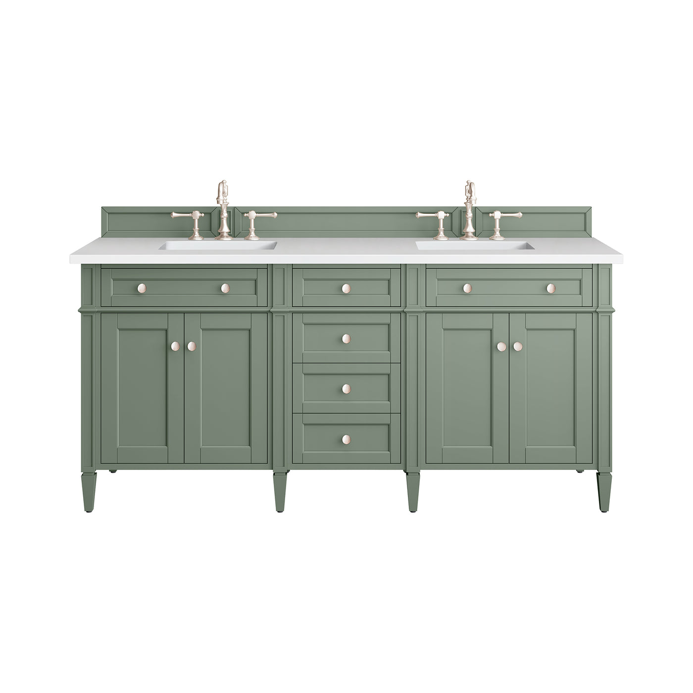 James Martin Brittany 72" Double Bathroom Vanity, Smokey Celadon by James Martin