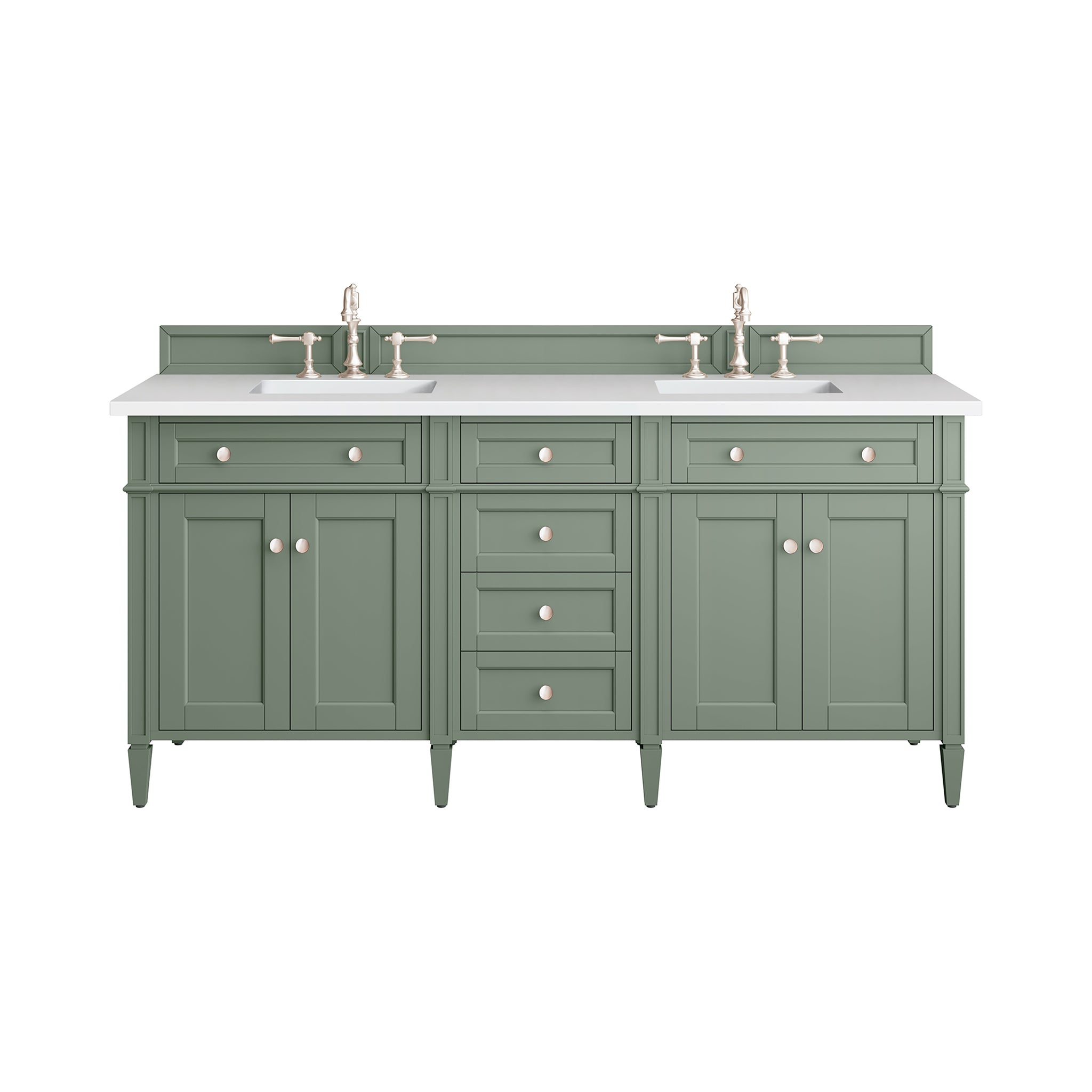 James Martin Brittany 72" Double Bathroom Vanity, Smokey Celadon by James Martin