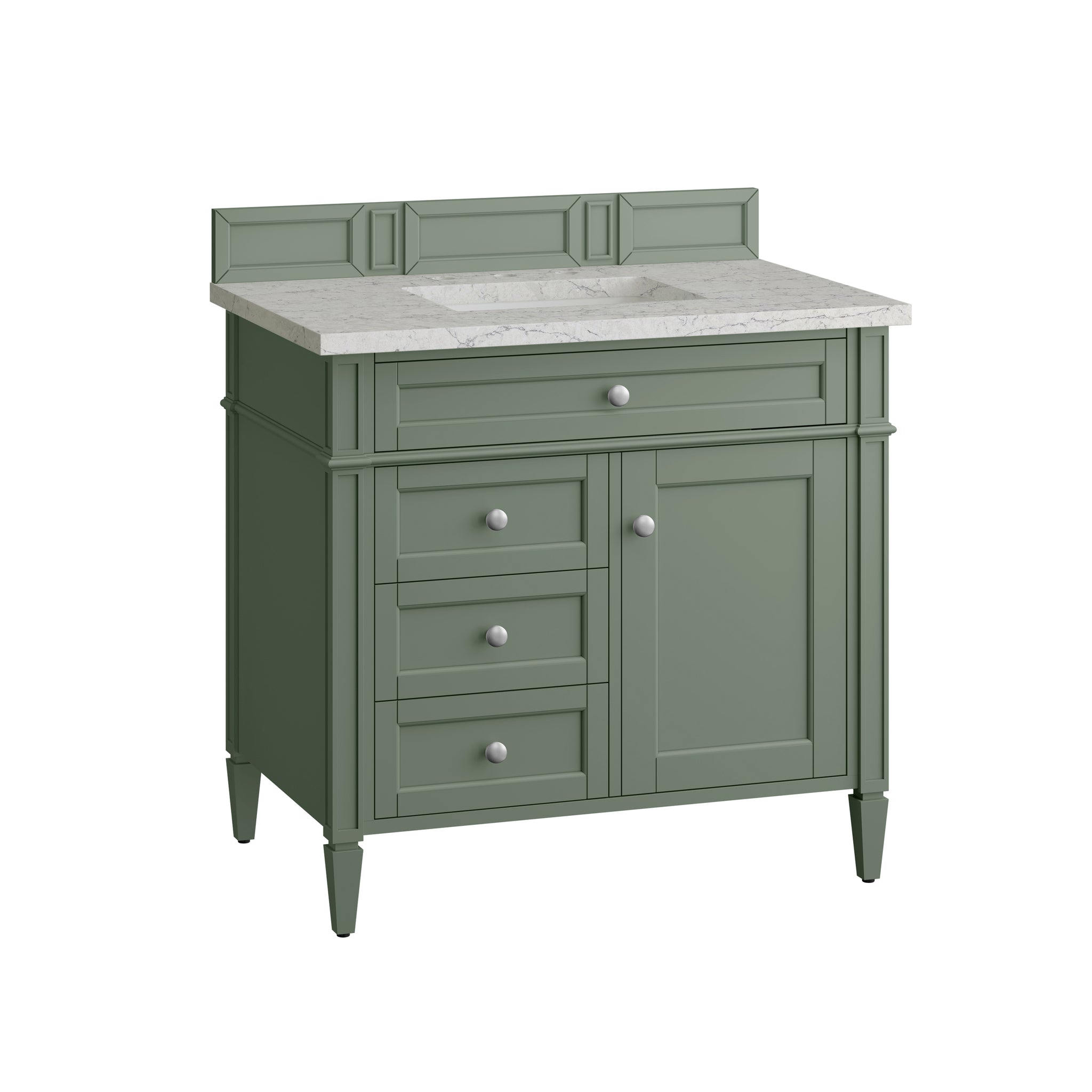 James Martin Brittany 36" Single Bathroom Vanity, Smokey Celadon by James Martin