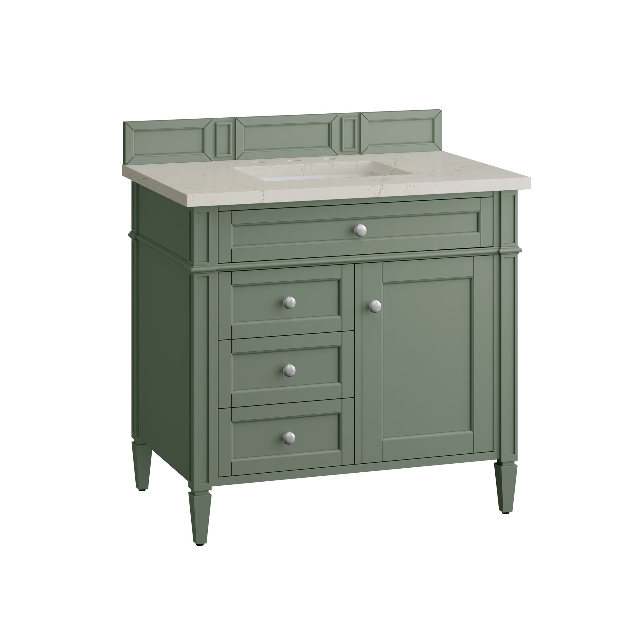 James Martin Brittany 36" Single Bathroom Vanity, Smokey Celadon by James Martin