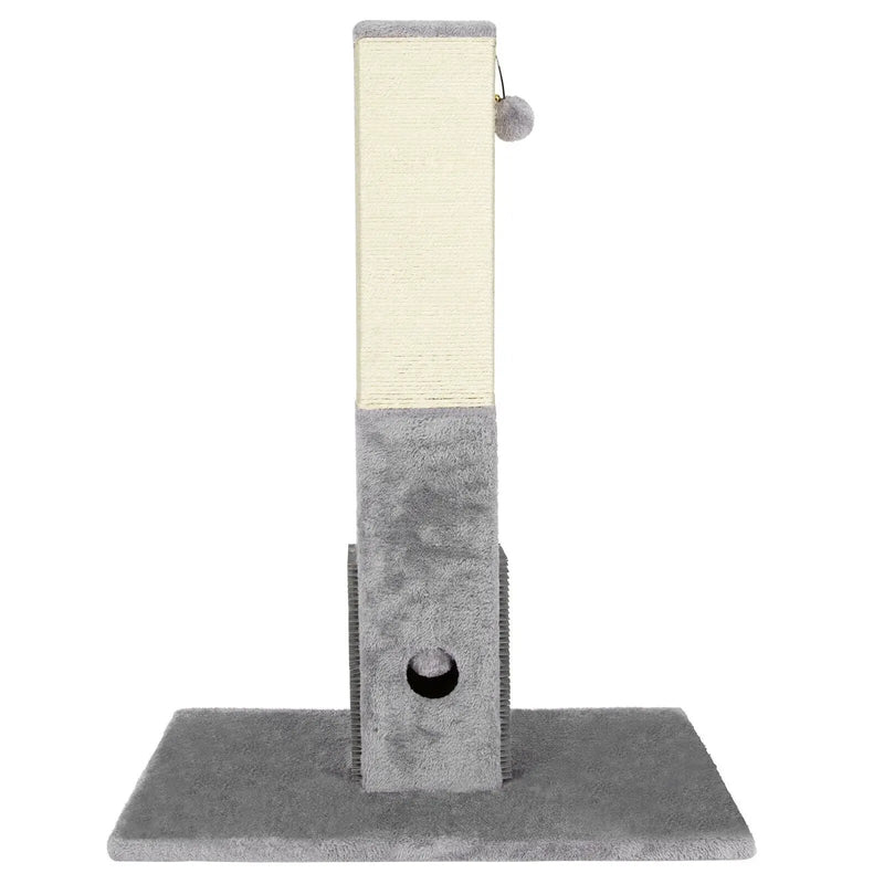 31 inch Tall Cat Scratching Post Claw Scratcher with Sisal Rope and 2 plush Ball-Gray by DirectDeals