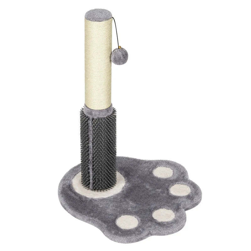 20.5 inch Tall Cat Scratching Post Claw Scratcher with Sisal Rope and Plush Ball-Gray by DirectDeals