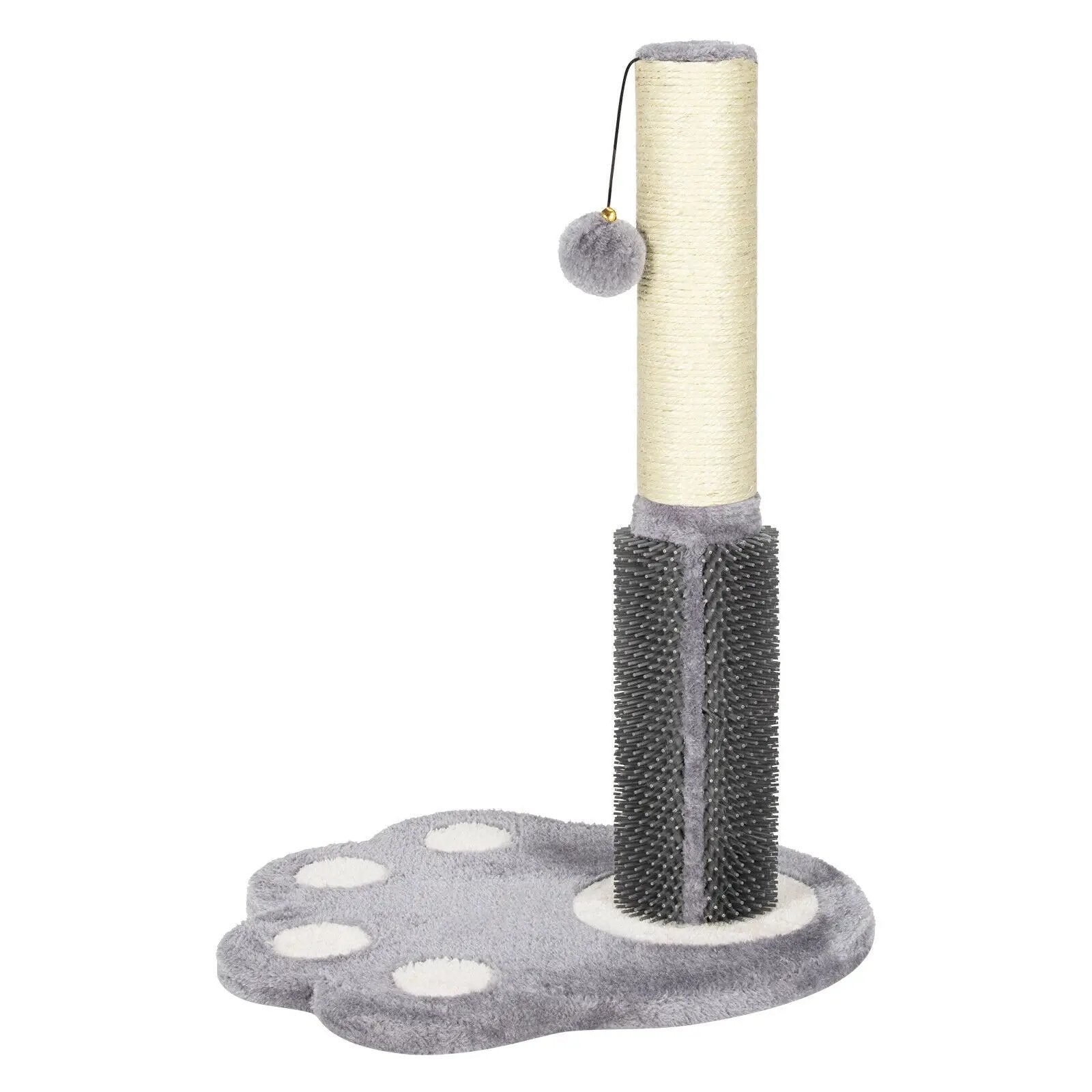 20.5 inch Tall Cat Scratching Post Claw Scratcher with Sisal Rope and Plush Ball-Gray by DirectDeals