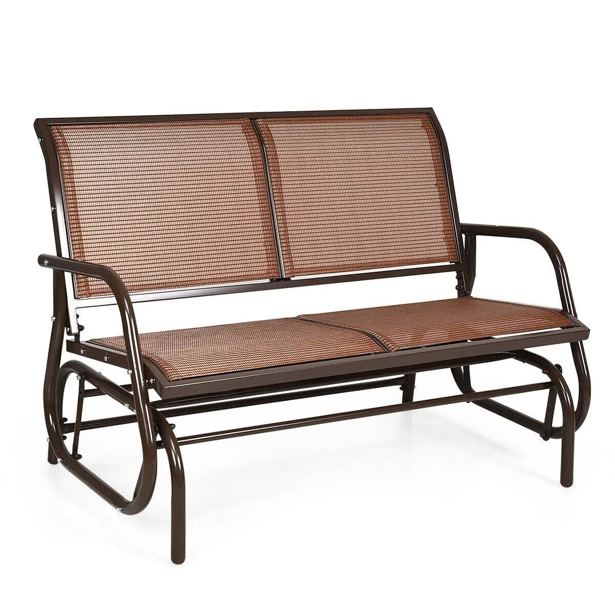 Swing Glider Chair 48 Inch Loveseat Rocker Lounge Backyard by DirectDeals
