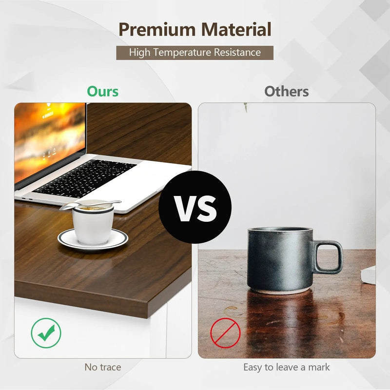 Modern Coffee Table with Front Back Drawers and Compartments for Living Room by DirectDeals