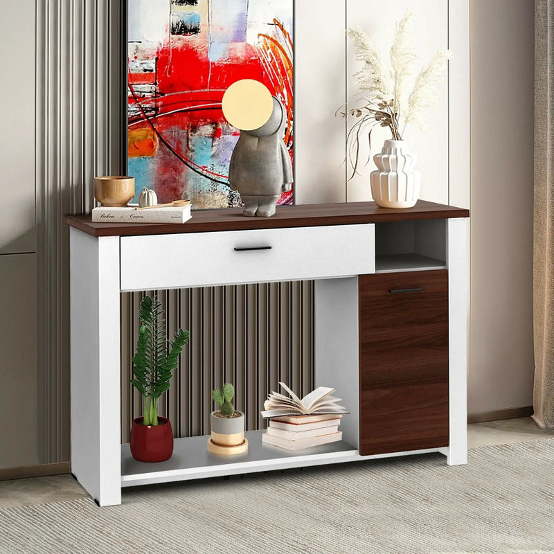 48 Inch Console Table with Drawer and Cabinet by DirectDeals