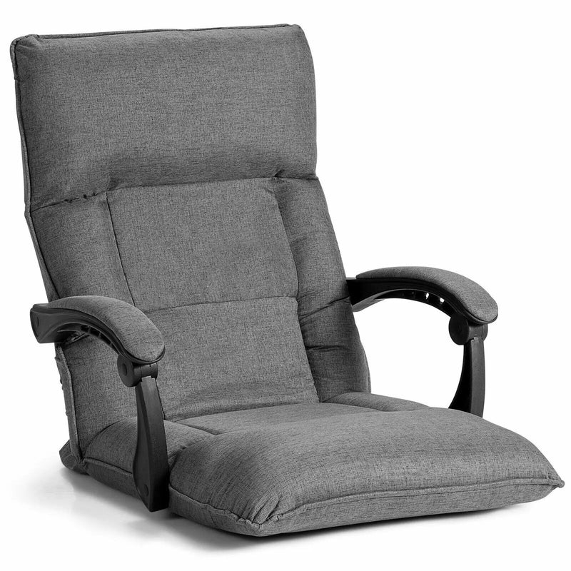 14-Position Adjusting Lazy Sofa Chair with Waist Pillow and Armrests by DirectDeals
